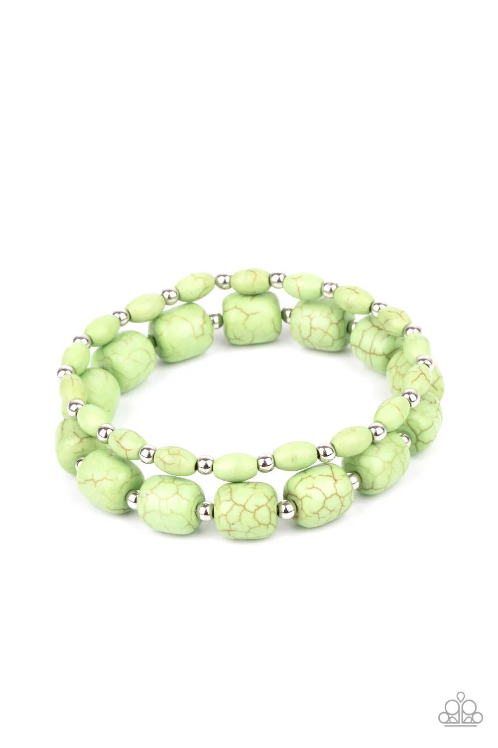 Open Door Jewelry - Colorfully Country - Green Bracelet - Paparazzi Accessories