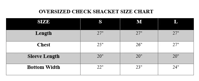 OVERSIZED CHECK SHACKET- GREEN