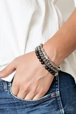 Paparazzi Bracelet ~ Trail Mix Mecca - Black