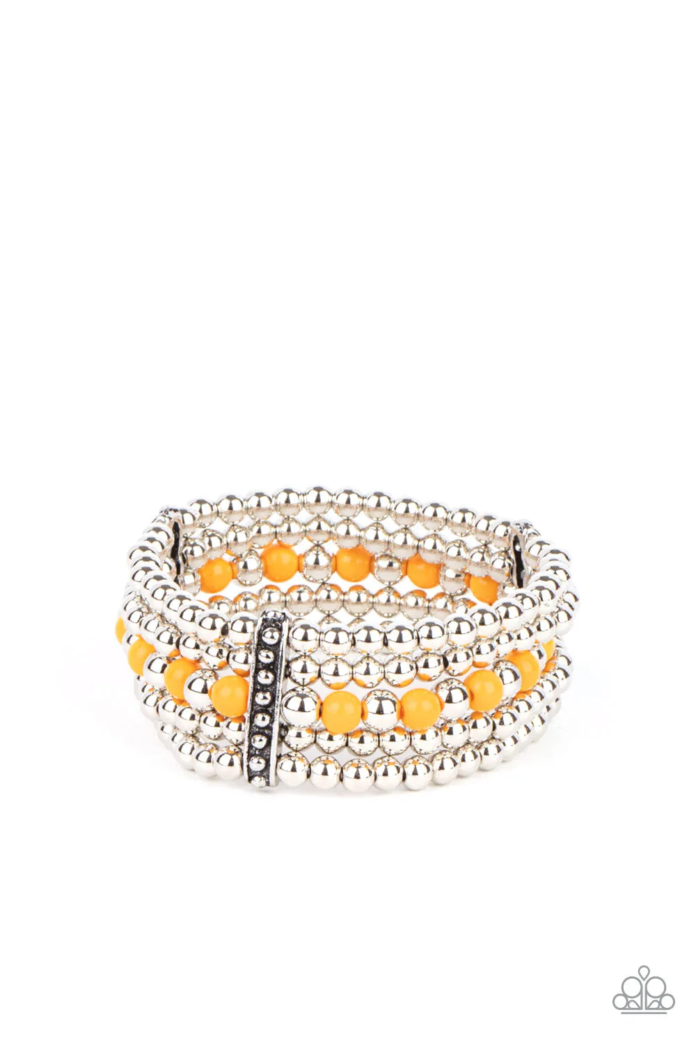 Paparazzi Gloss Over The Details - Orange Bracelet