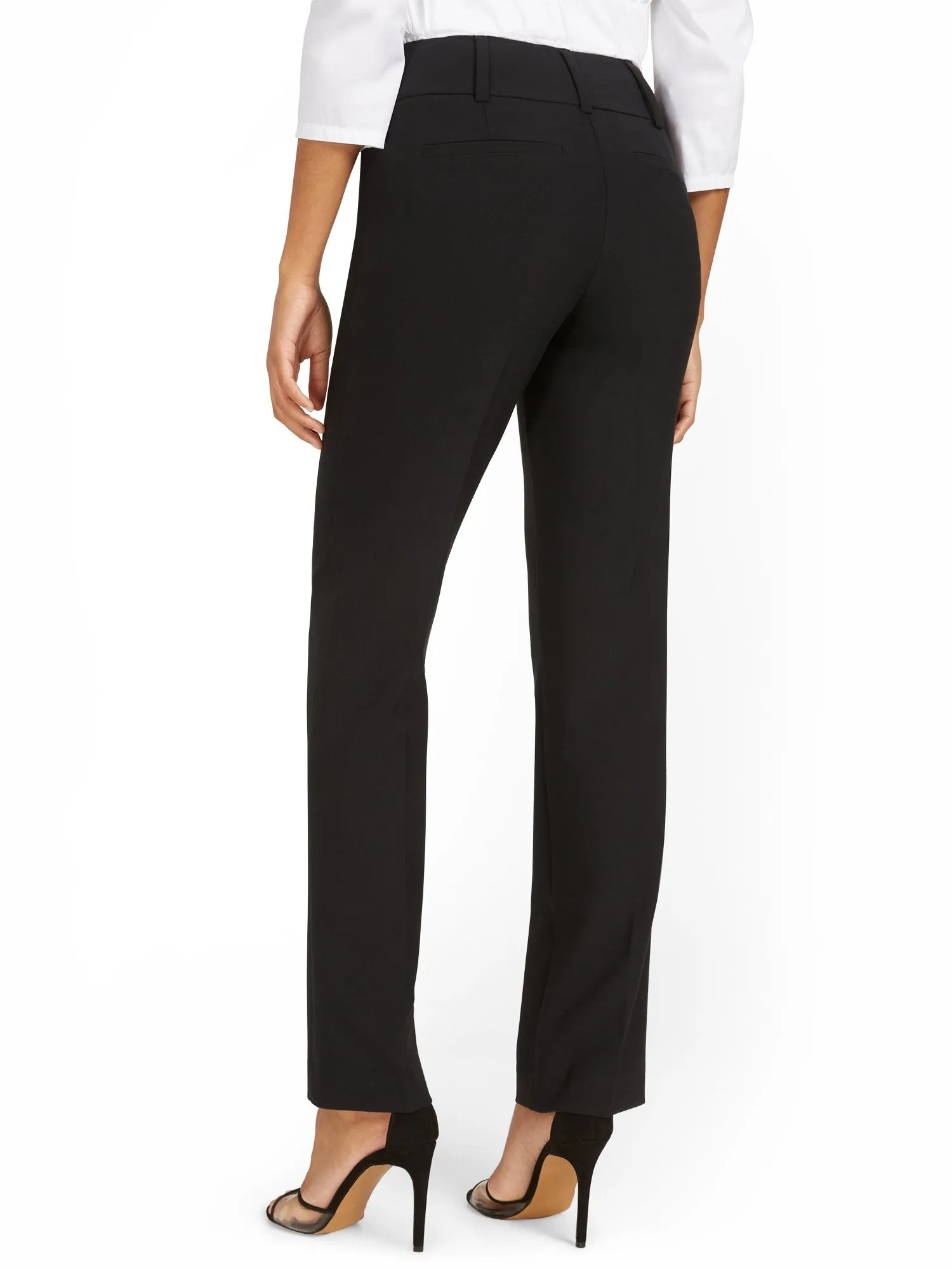 Petite Mid-Rise Straight-Leg Pant - Essential Stretch - 7th Avenue