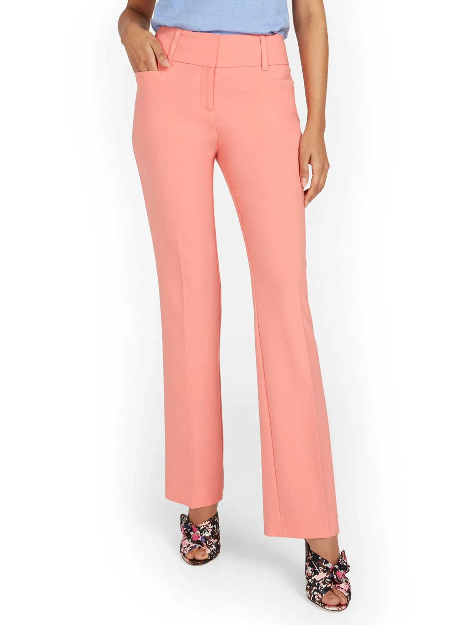 Petite Mid-Rise Straight-Leg Pant - Essential Stretch - 7th Avenue