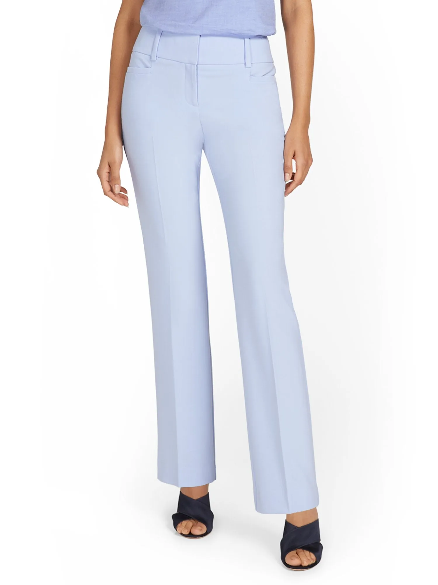 Petite Mid-Rise Straight-Leg Pant - Essential Stretch - 7th Avenue