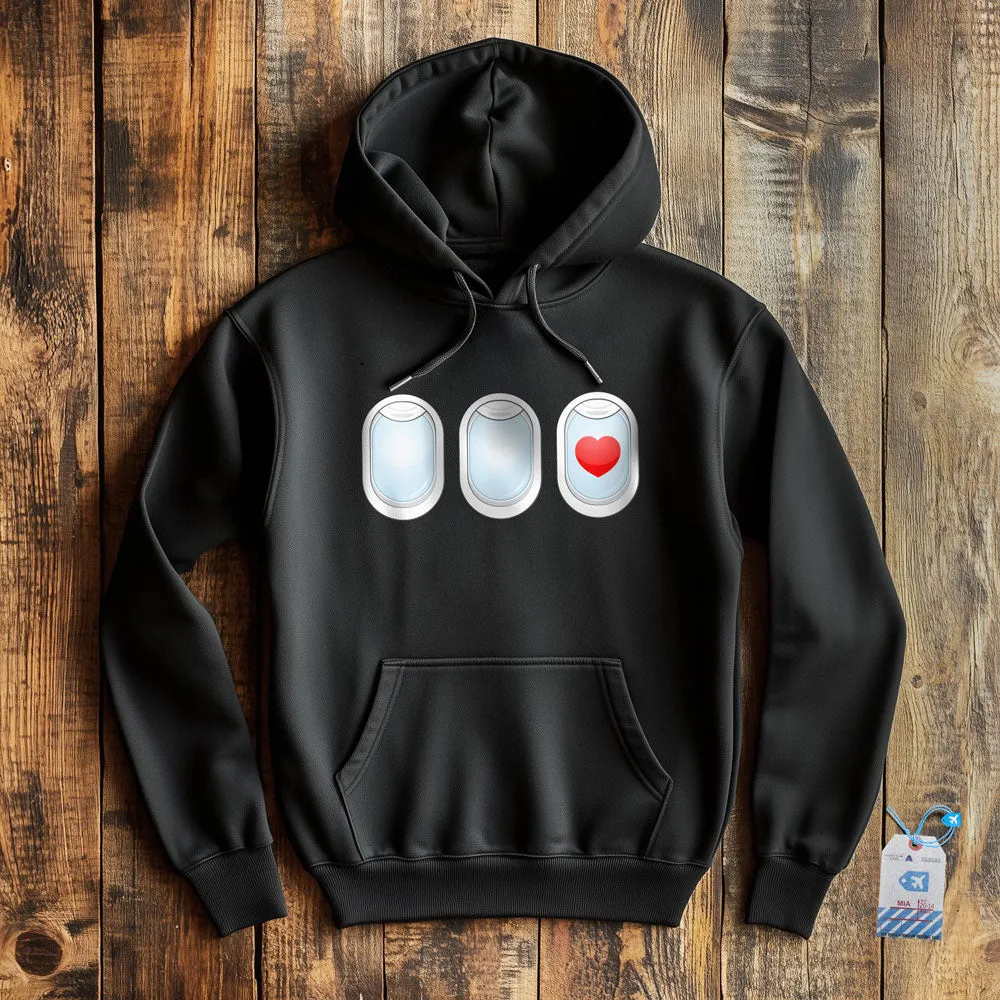 Plane Windows Heart - Pullover Hoodie