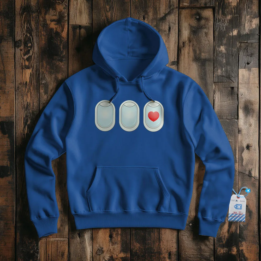 Plane Windows Heart - Pullover Hoodie