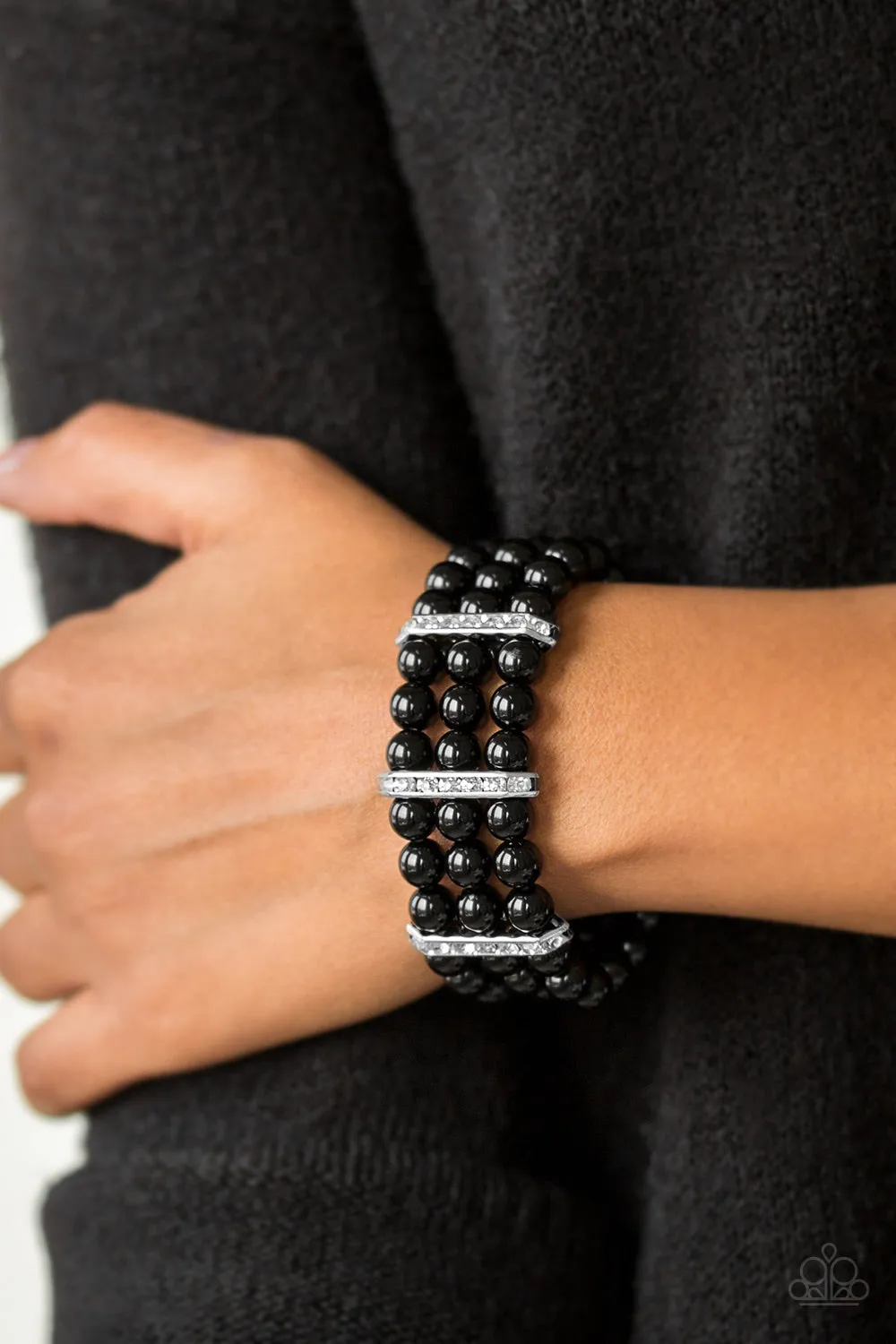 Put On Your GLAM Face Black-Bracelet