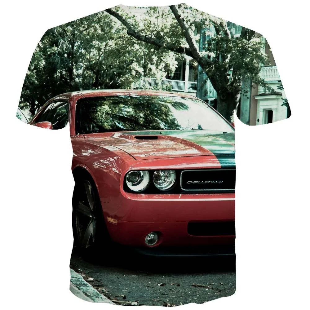 Racing Car T shirts Men Metal Tshirts Cool City T shirts Funny Gray Tshirts Casual Retro T-shirts Graphic