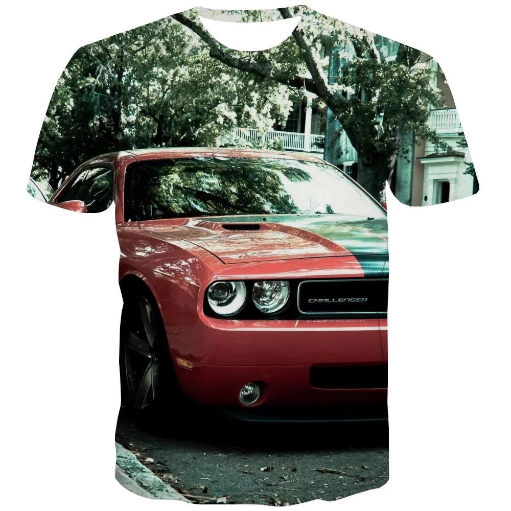 Racing Car T shirts Men Metal Tshirts Cool City T shirts Funny Gray Tshirts Casual Retro T-shirts Graphic