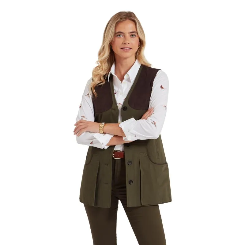 Schoffel All Season Ladies Shooting Vest - Dark Olive