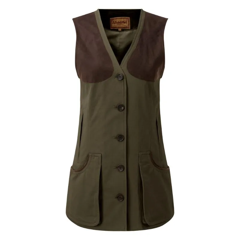 Schoffel All Season Ladies Shooting Vest - Dark Olive