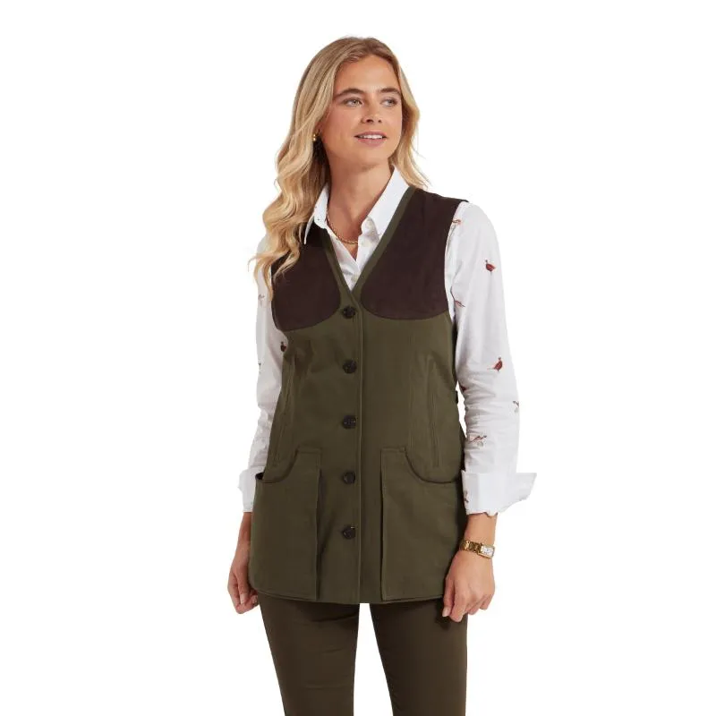 Schoffel All Season Ladies Shooting Vest - Dark Olive