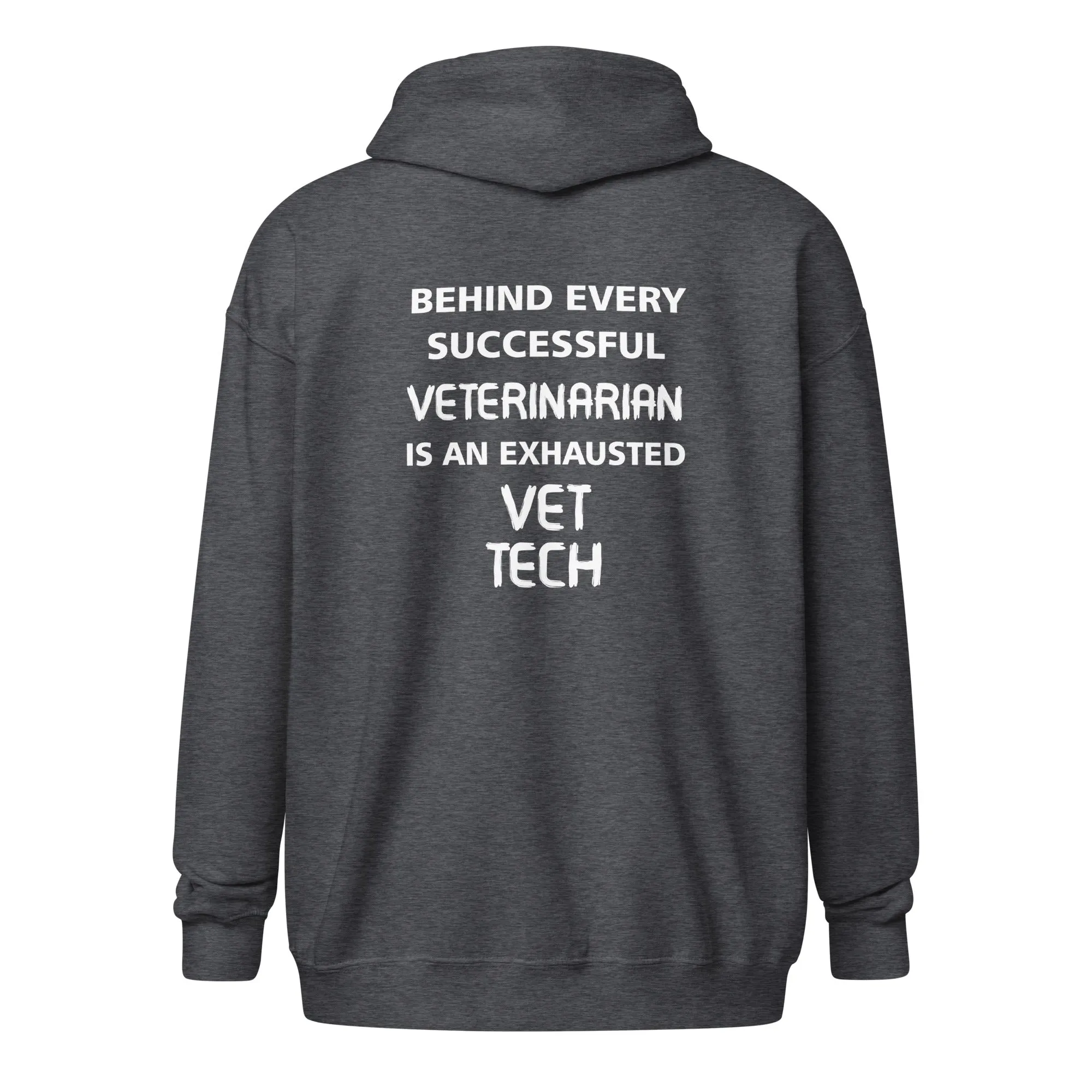 Vet Tech - Exhausted Unisex Zip Hoodie