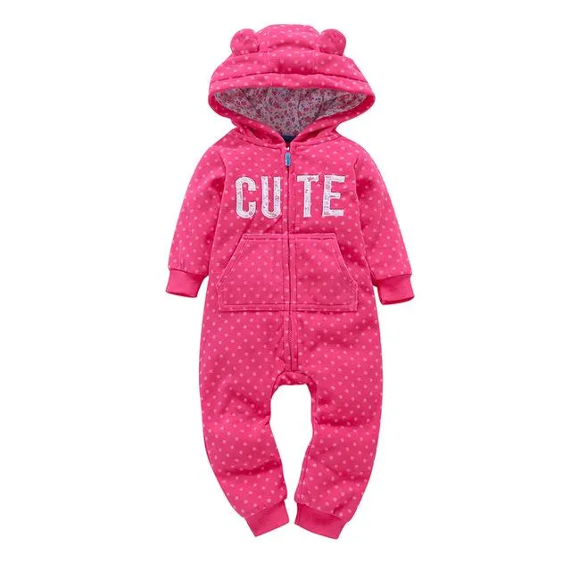 Winter Baby Romper hoodies kids clothing